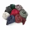 Imitation cashmere creased 90*180 long scarf, solid color and multiple colors available in stock Item Picture